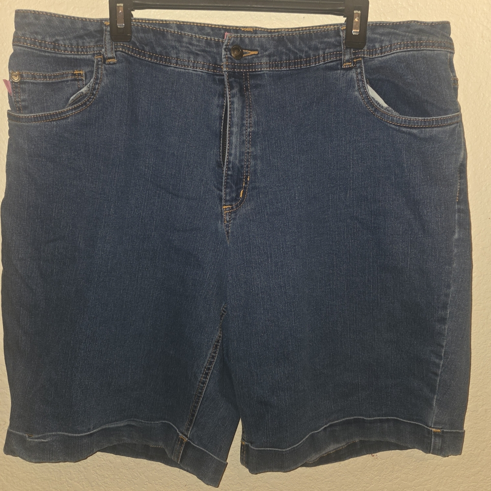 Woman Within Blue Jean Shorts Plus Size